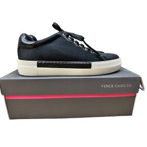 Vince Camuto Shoes 7 M Senile Black Scuba Minimalist Canvas Oxford Comfort